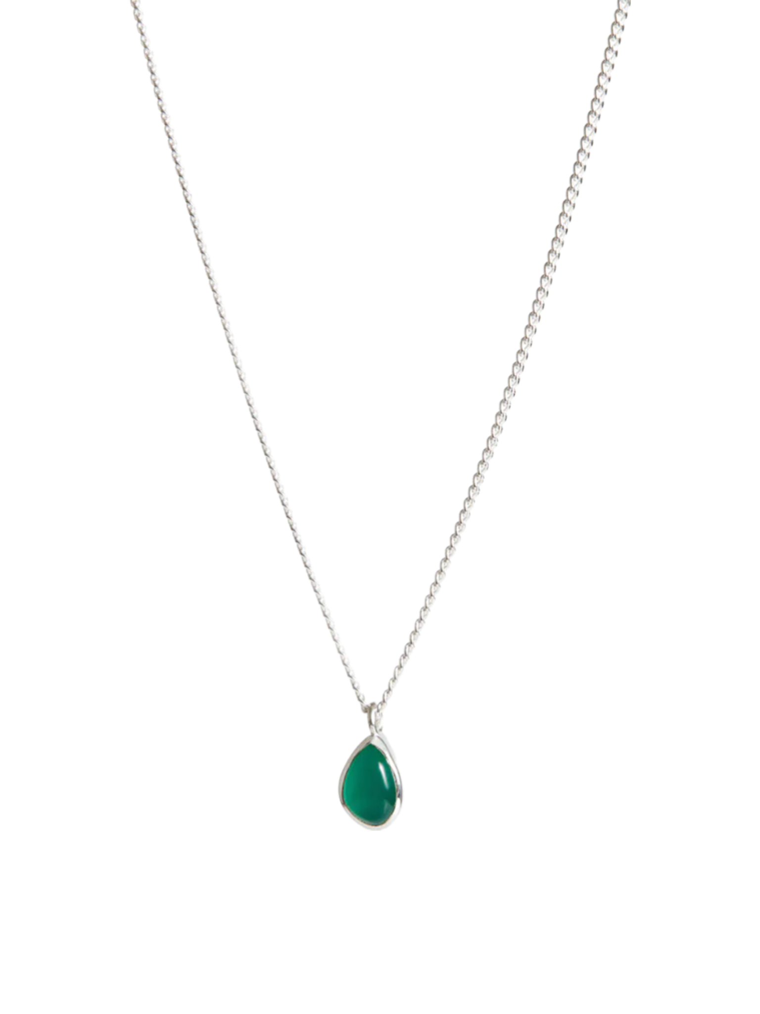 Apollo necklace green onyx silver